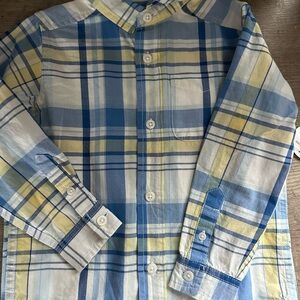 The Children's Place Blue and Yellow Plaid Button Down Shirt